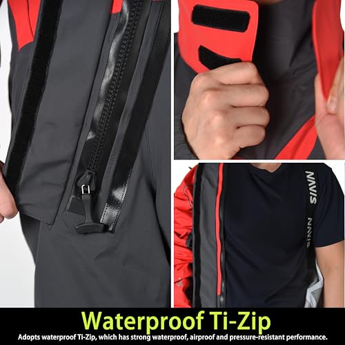 FWG Men's Pro Dry Suit Waterproof Breathable Durable Red