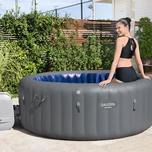 Bestway SaluSpa Santorini HydroJet Inflatable Hot Tub with EnergySense Cover