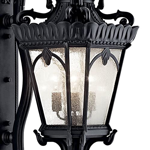 Bailey Street Home 4 Light Outdoor Wall Mount 46" Tall 17" Wide Londonderry Finish Clear