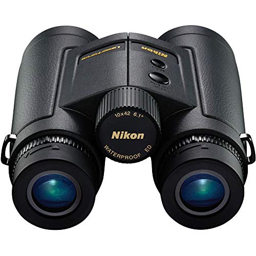 Kellards Nikon 10x42 LaserForce Rangefinder Binocular Bundle with Tether & Harness Black