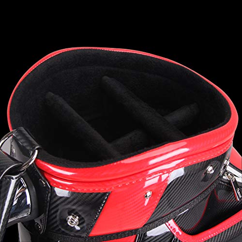 Guiote 2023 Golf Staff Bag Black Bulldog Crazy Design PU Leather Embroidery