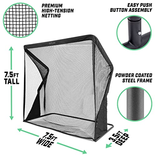GoSports Elite Golf Practice Net with Steel Frame Black
