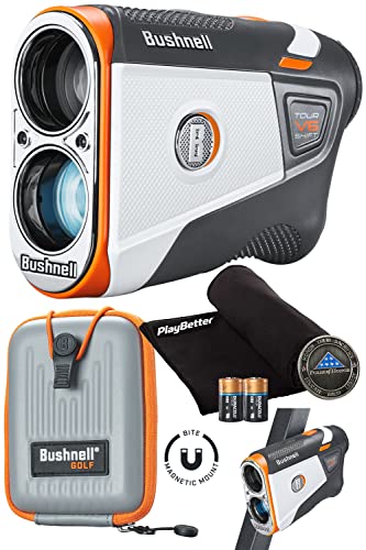 PlayBetter Bushnell Tour V6 Shift Golf Rangefinder with Slope - PinSeeker, Visual JOLT, BITE Mount - Shift (Slope)