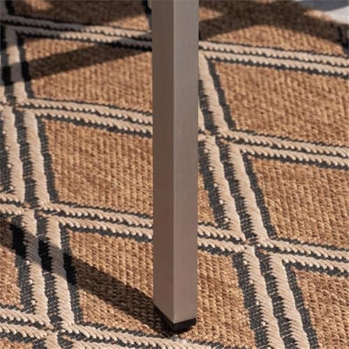 Noble House Cape Coral 5 Pc Aluminum Bar Set with Grey Tempered Glass Top