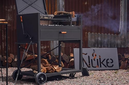 Ñuke Delta Gaucho Firebox Grill Authentic Argentine Outdoor Cooking Charcoal Black