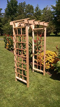 Backyard Crafts Amish-Made Morgan Style Cedar Arbor 4' Wide Redwood Stain