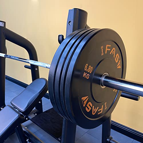 IFAST Home Gym 170LB Olympic Weight Set with 7Ft Barbell Bar, Bumper Plates - 700lb Capacity