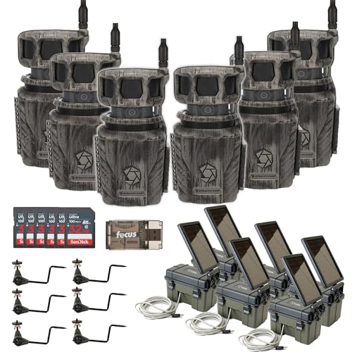 Stealth Cam Revolver 36MP 360-Degree Cellular Trail Camera Bundle with Power Pack, Holder, Memory Card & Reader