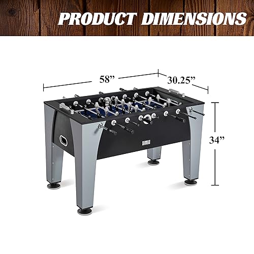 Barrington Billiards Foosball Table 58" Irvine Black/Grey