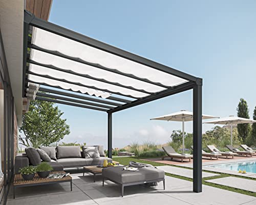 Palram Canopia Stockholm Patio Cover Roof Blinds 11ft x 22ft White