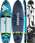 FLYPARK Fishing Inflatable Paddle Board 10'8''x35'' Fishing SUP Stand Up Paddleboard Blue