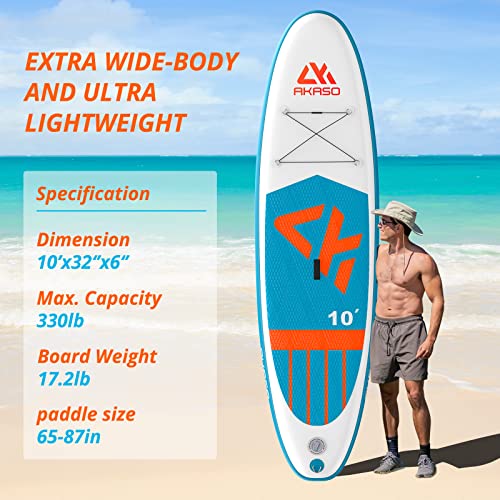 AKASO Inflatable Stand-Up Paddleboard Green
