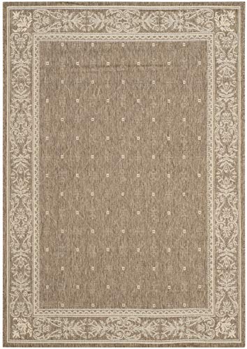Safavieh Courtyard Collection Area Rug 6'7" x 9'6" Brown/Natural