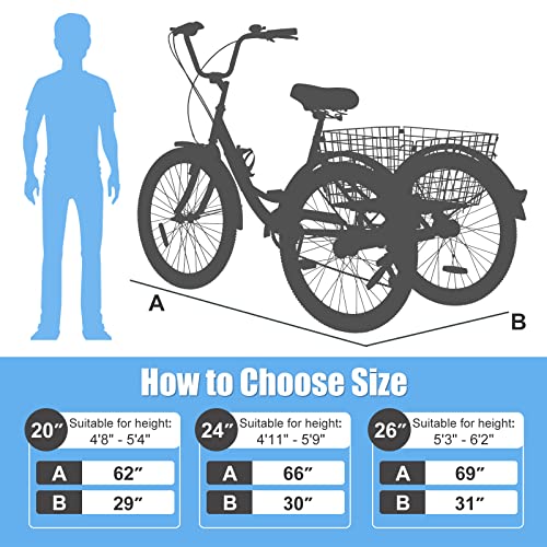 Slsy Adult Tricycles 7 Speed Grapefruit Glow