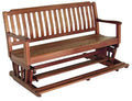 Whitecap Teak Glider Bench with Built-in Footrest