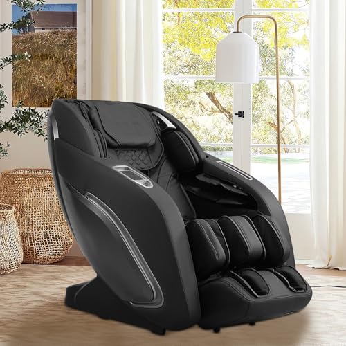 PayLessHere Zero Gravity Massage Chair with Heating, Bluetooth, Foot Roller, and Air Massage System Black