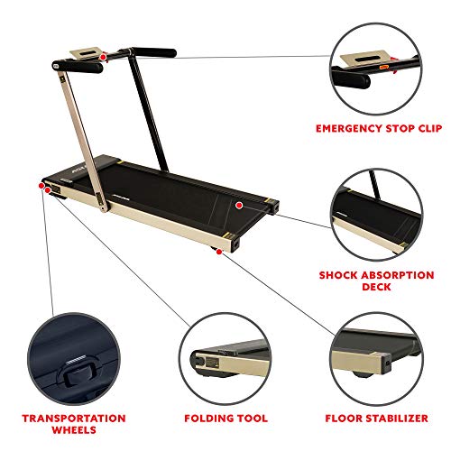 Sunny Health & Fitness ASUNA Space Saving Treadmill Black