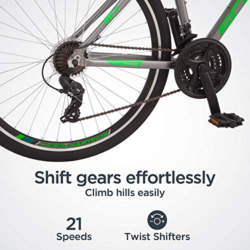 Schwinn GTX 1.0 Comfort Hybrid Bike for Men and Women 700c Grey