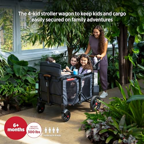 Radio Flyer Voya XT Quad Stroller Wagon 4-Seater Gray
