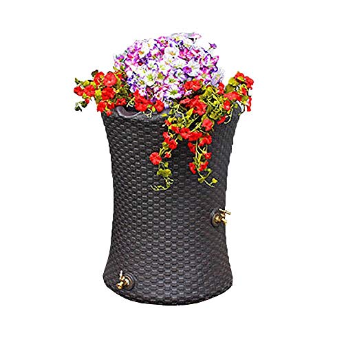 Good Ideas Impressions 50 Gallon Nantucket Rain Barrel Planter Brown (4 Pack)