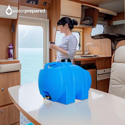 WaterPrepared 3 Pack Portable Water Tank 35 Gallon Blue