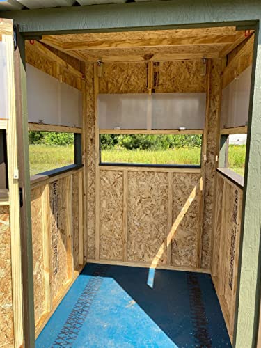 OverEZ Chicken Coop Weather Resistant Hunting Blind 4' x 4' Portable Durable Forest Green