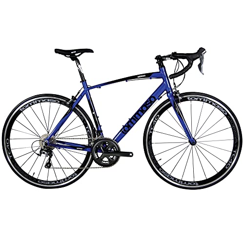 Tommaso Monza Performance Aluminum Road Bike Shimano Tiagra 24 Speeds Blue XL 60cm