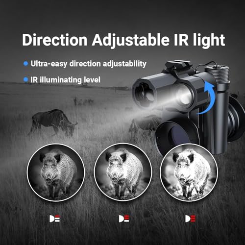 Pard Night Vision Monocular with Rangefinder and Clip-on Scope Black
