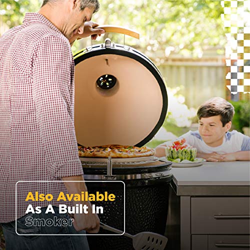COYOTE OUTDOOR LIVING Coyote Asado Freestanding Ceramic Cooker Smoker and Grill Black