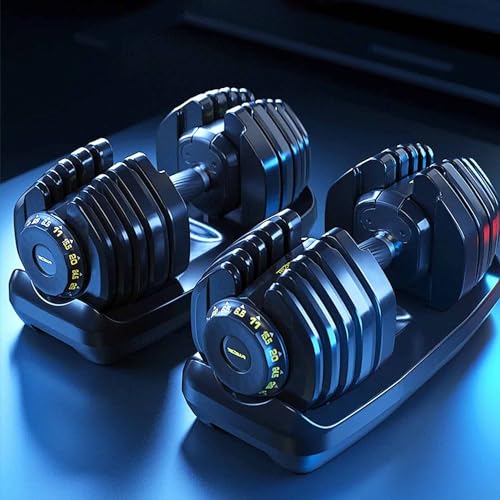 RitKeep Fitness Adjustable Weight Dumbbells 95 lbs Black