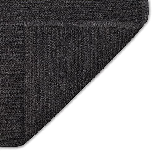 Liora Manne Calais Indoor/Outdoor Area Rug - Durable Power Loomed Casual Texture Solid Charcoal (5' x 7'6")