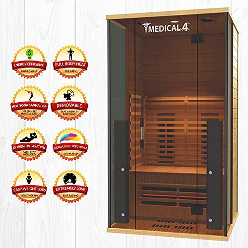 Medical Breakthrough Home Sauna 2 Person Full Spectrum Infrared Sauna Spa Brown
