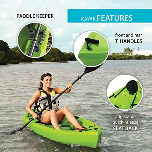 Lifetime Tioga Sit-On-Top Kayak with Paddle Lime