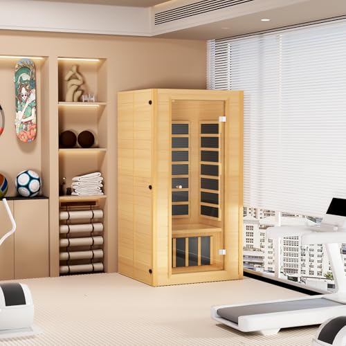 VEVOR Far Infrared Wooden Sauna Brown