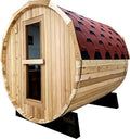 MCP Sauna Canadian Red Cedar Wood Outdoor Barrel Steam Sauna 6KW Heater
