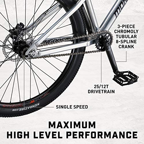 Mongoose Fireball Dirt Jump Mountain Bike 26-Inch Chrome