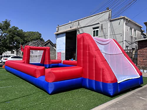 Vinfgoes Giant Outdoor Inflatable Soccer Field Blue+Red
