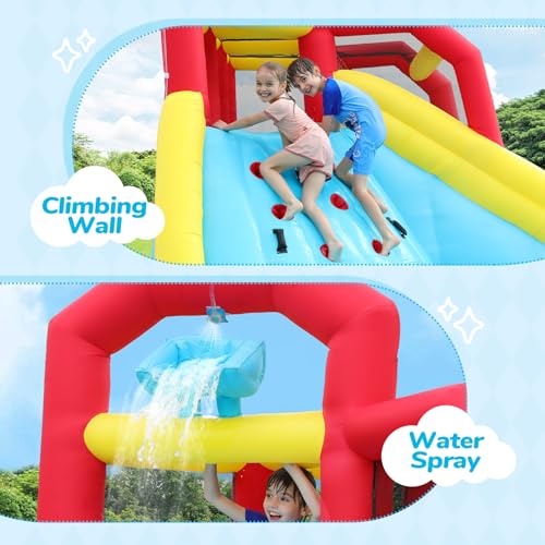 ELEMARA XL Inflatable Water Slides Blue