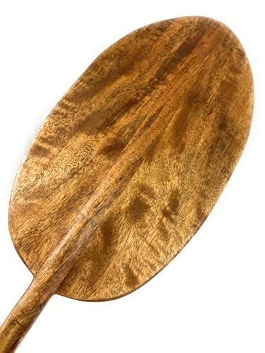 Tikimaster Hokulea Blonde Koa Canoe Paddle 50" with T-Handle XL Blade