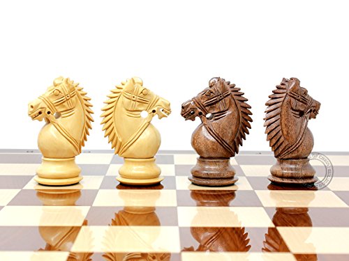 House of Chess Rio Staunton Acacia Wood Chess Set 21" Bronze