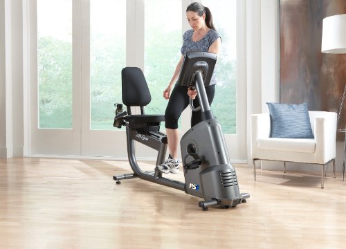 Life Fitness RS1 Recumbent Indoor Cycling Exercise Bike with Go Console Titanium