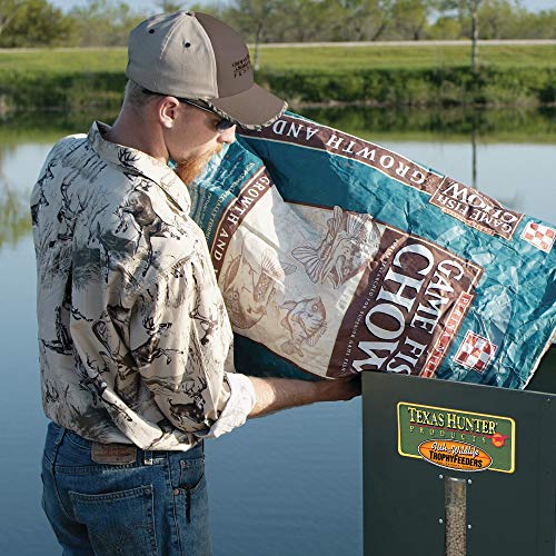 Texas Hunter Products Directional Fish Feeder 175 lb Capacity Hunter Green