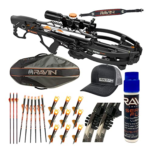 RAVIN R29X Sniper Package Black Crossbow Soft Case, Lighted Nocks (9-Pack), Carbon Arrows (6-Pack) Bundle