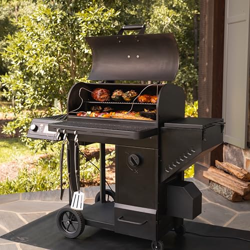Oklahoma Joe's Tahoma Auto-Feed Charcoal 900 Smoker and Grill Black