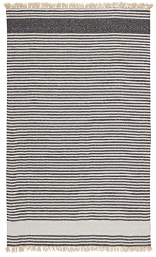 Jaipur Living Indoor Outdoor 9x12 Large Area Rug Striped Dark Gray