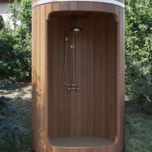 SaunaLife Backyard Barrel Shower Kit Model R3 Golden Color