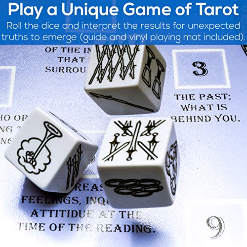Hengulus Finely Etched Tarot Dice Fortune Telling Game Set