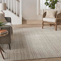 Nourison Andes Abstract Area Rug 9' x 12' Ivory Grey
