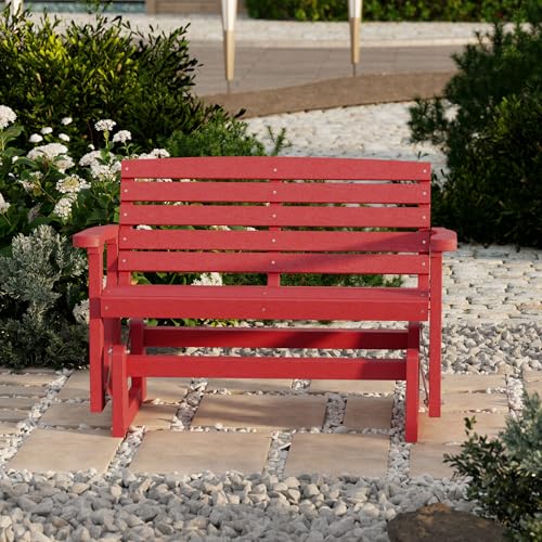 Wildridge Classic Glider Outdoor Weather Resistant Recycled HDPE Cardinal Red