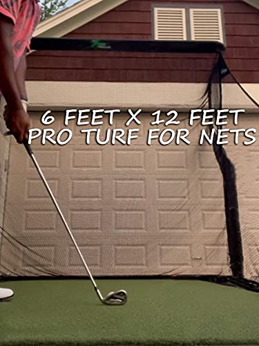 PREMIUM PRO Golf Mat 6' x 12' Pro Residential Practice Turf Mat with 5mm Foam Pad Green